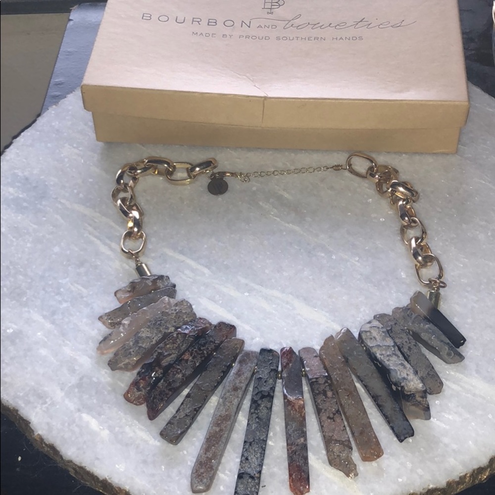 Bourbon & Bowties Earth tone Stone Necklace